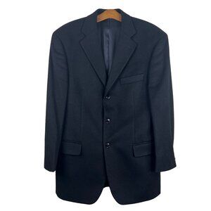 Sarar Blazer Size 41R Pure Cashmere Jacket Black Suit Career Formal Business